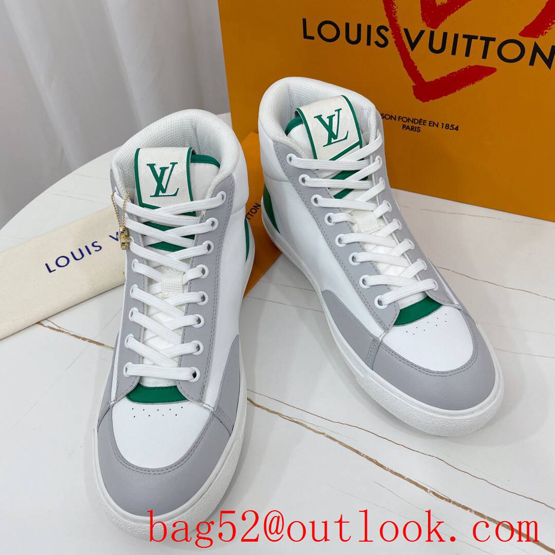 Louis Vuitton lv cream v green charlie sneaker shoes boot for men and women
