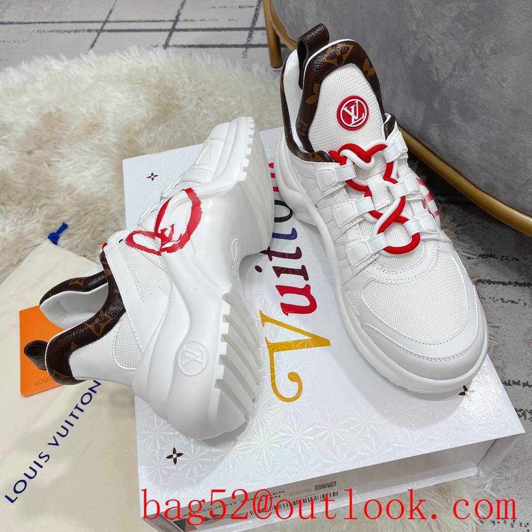 Louis Vuitton lv cream v tan archlight sneaker shoes for women