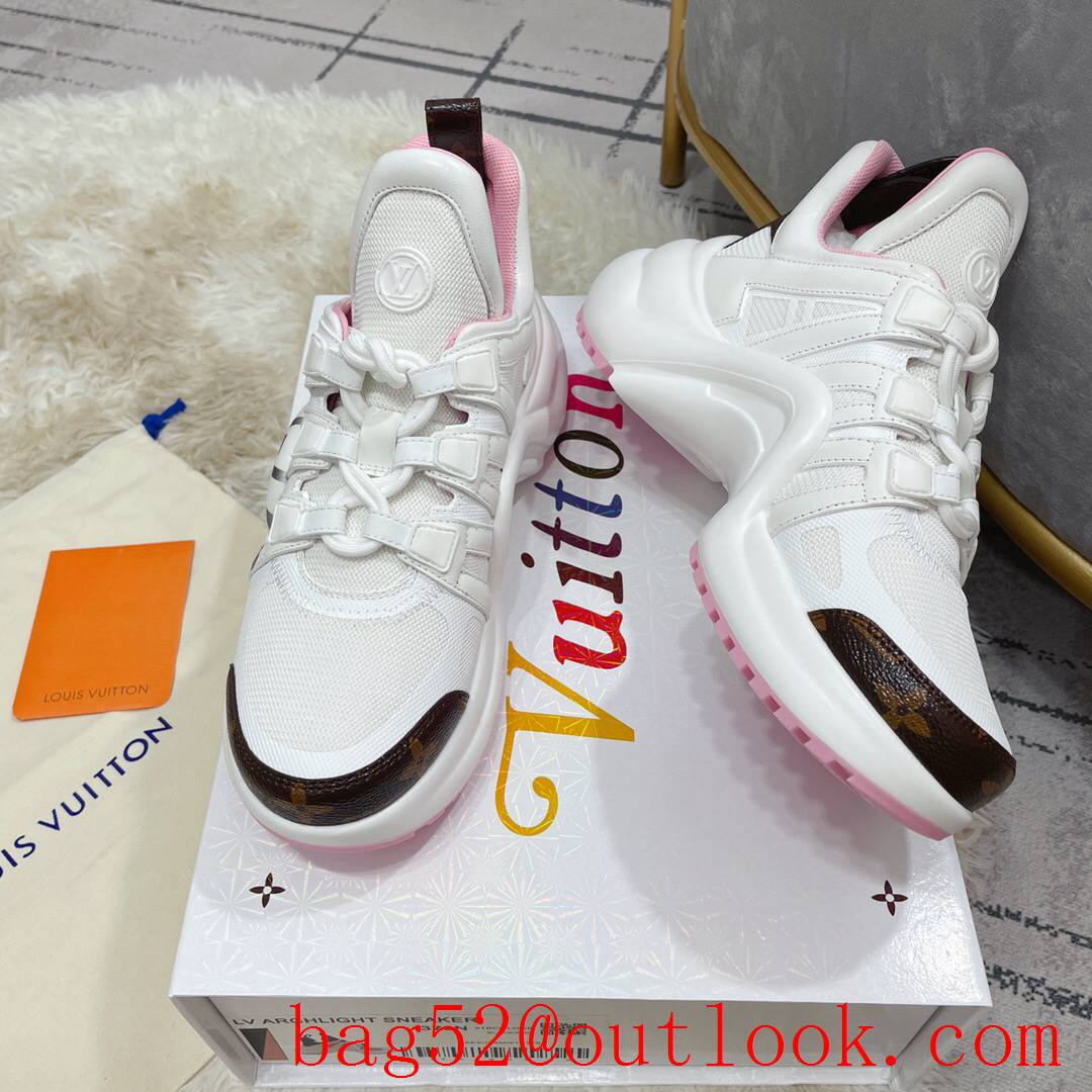 Louis Vuitton lv cream v pink archlight sneaker shoes for women