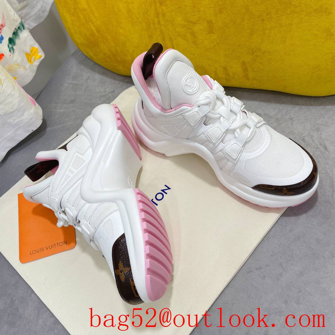 Louis Vuitton lv cream v pink archlight sneaker shoes for women