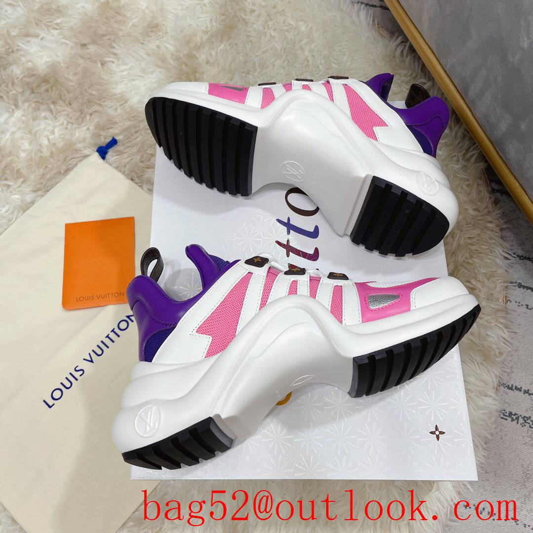 Louis Vuitton lv cream v rose archlight sneaker shoes for women