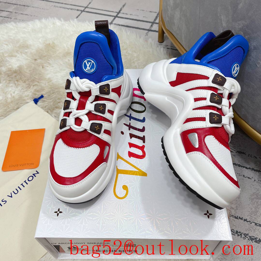 Louis Vuitton lv cream v red archlight sneaker shoes for women