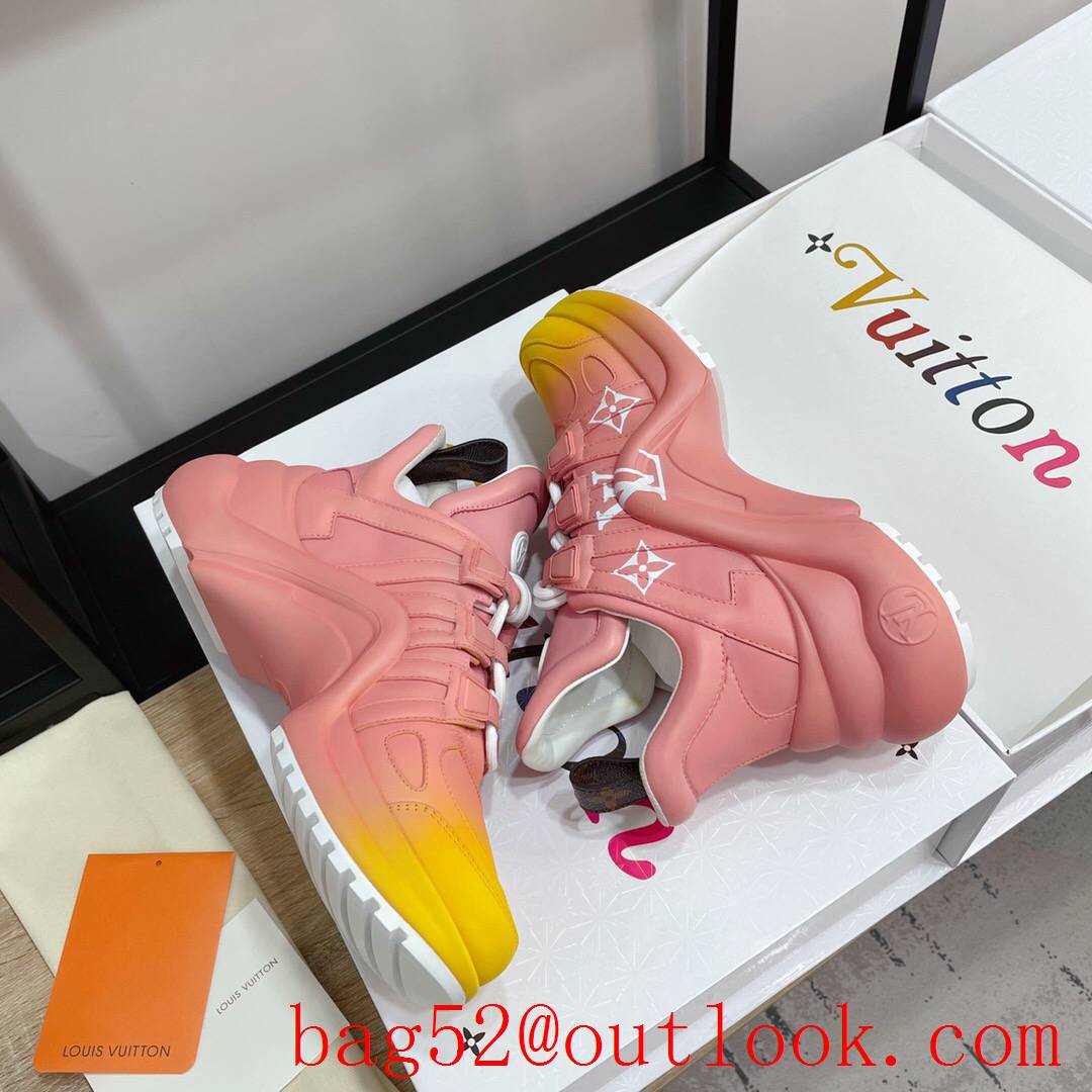 Louis Vuitton lv pink v orange archlight sneaker shoes for women