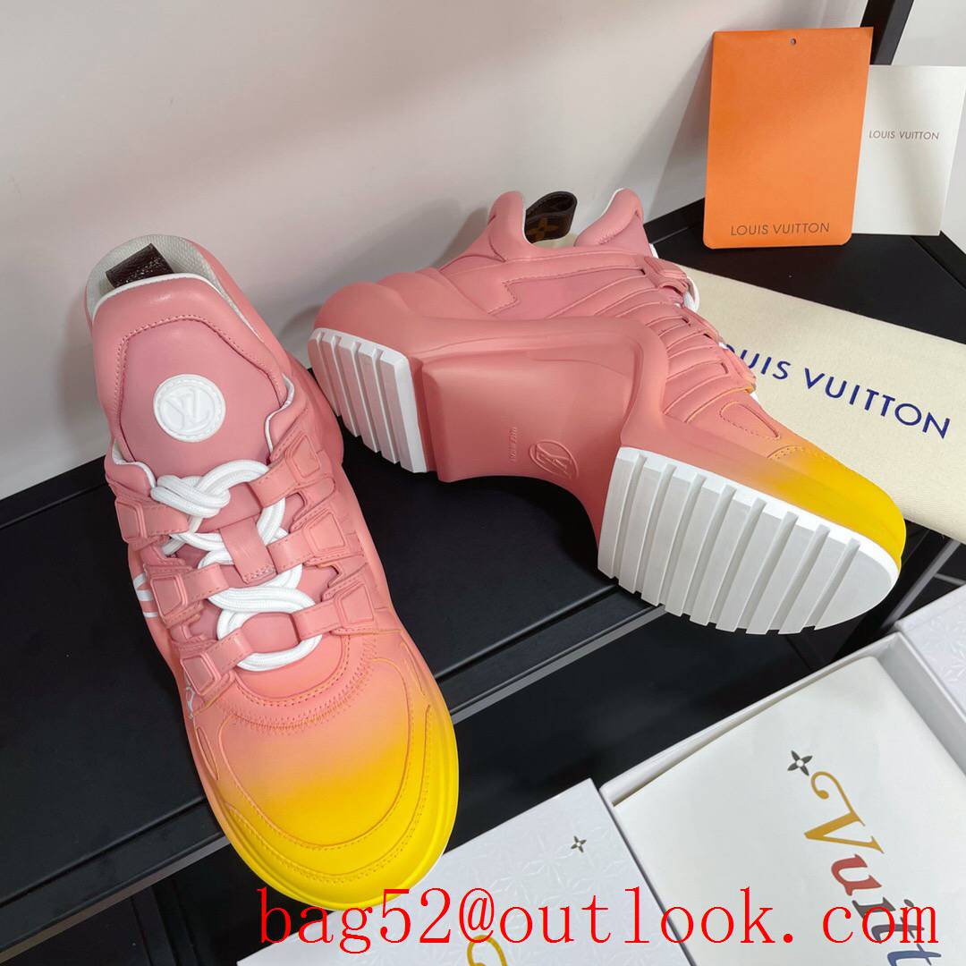 Louis Vuitton lv pink v orange archlight sneaker shoes for women