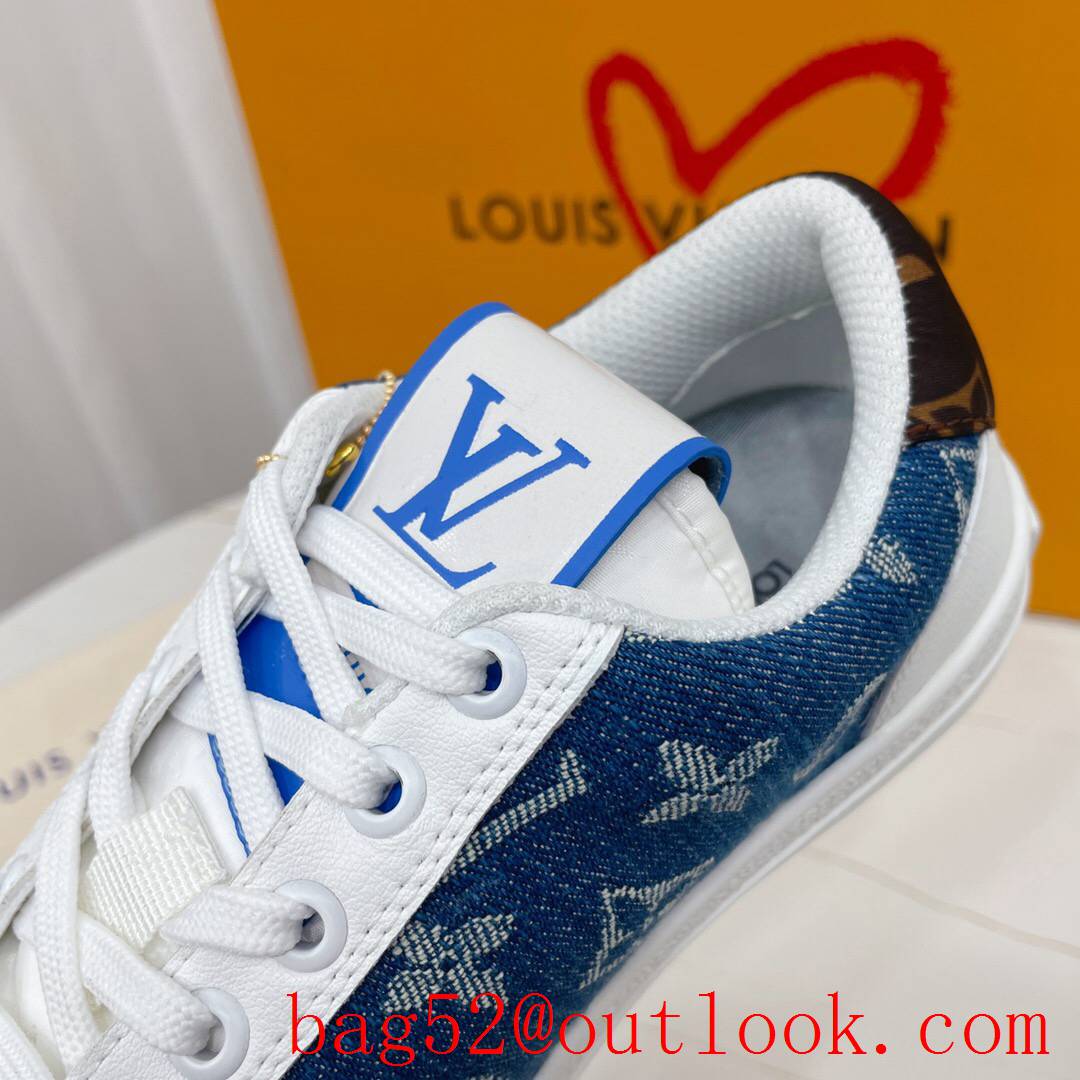 Louis Vuitton lv cream v canvas charlie sneaker shoes for men and women