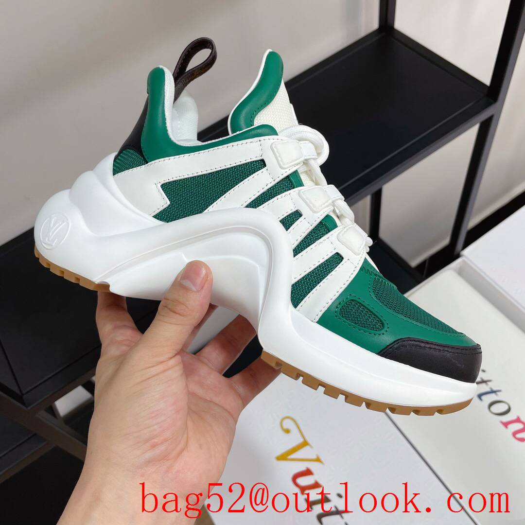 Louis Vuitton lv cream green archlight sneaker shoes for women