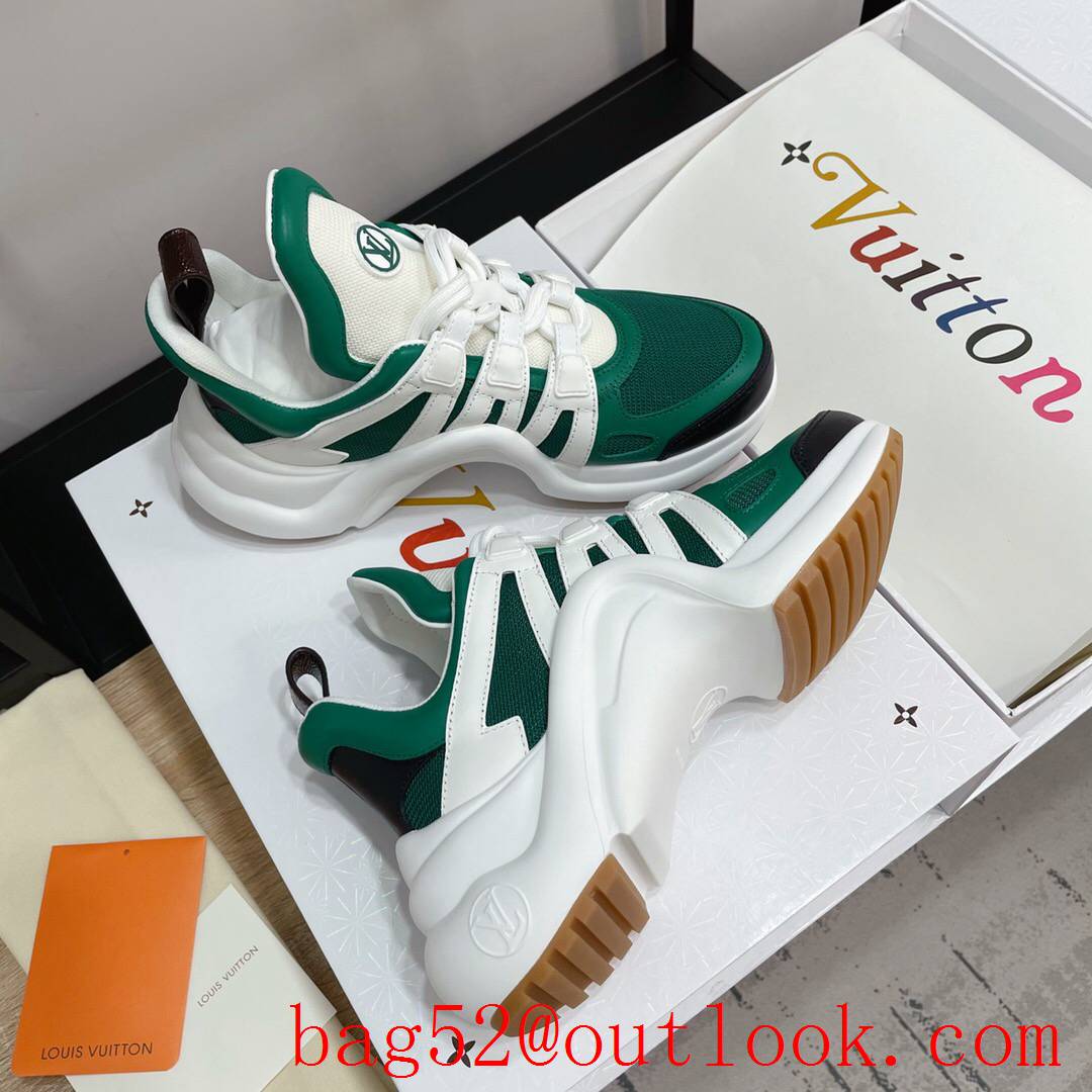Louis Vuitton lv cream green archlight sneaker shoes for women