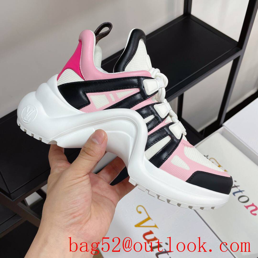 Louis Vuitton lv pink v black archlight sneaker shoes for women