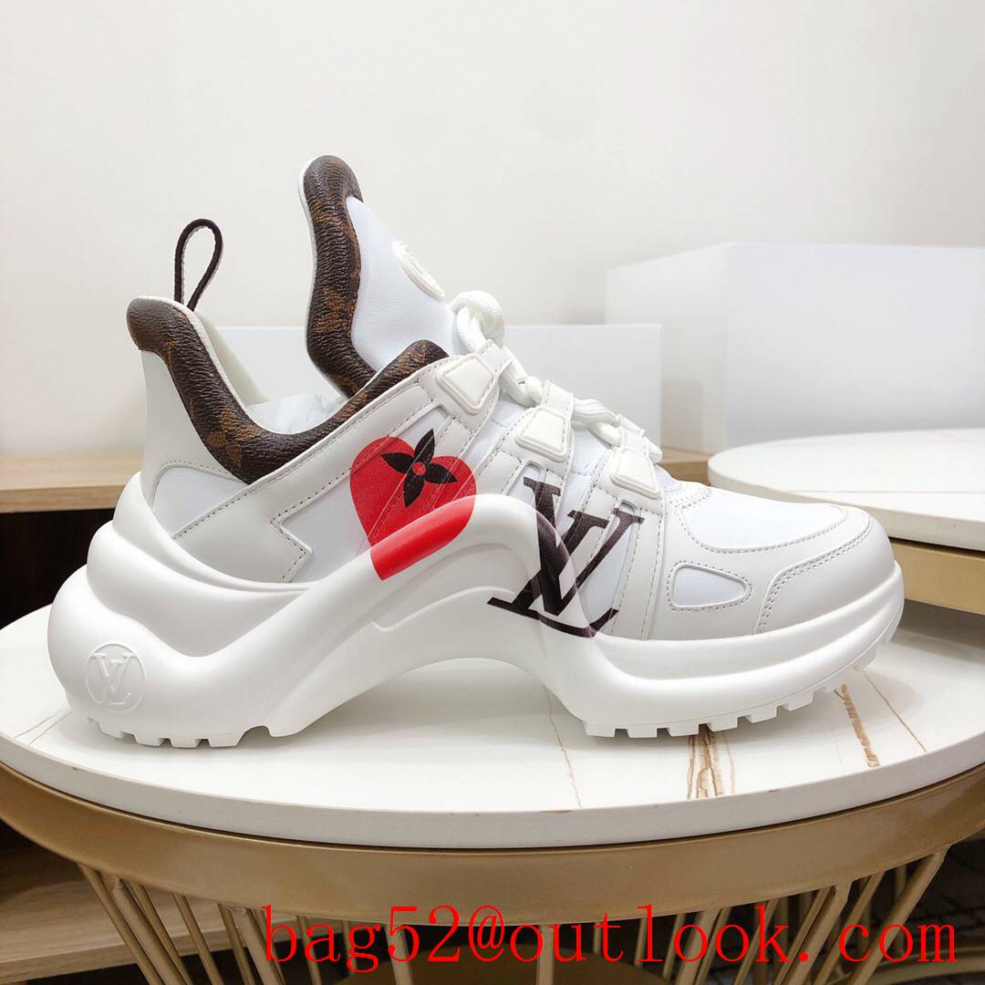 Louis Vuitton lv cream v heart archlight sneaker shoes for women