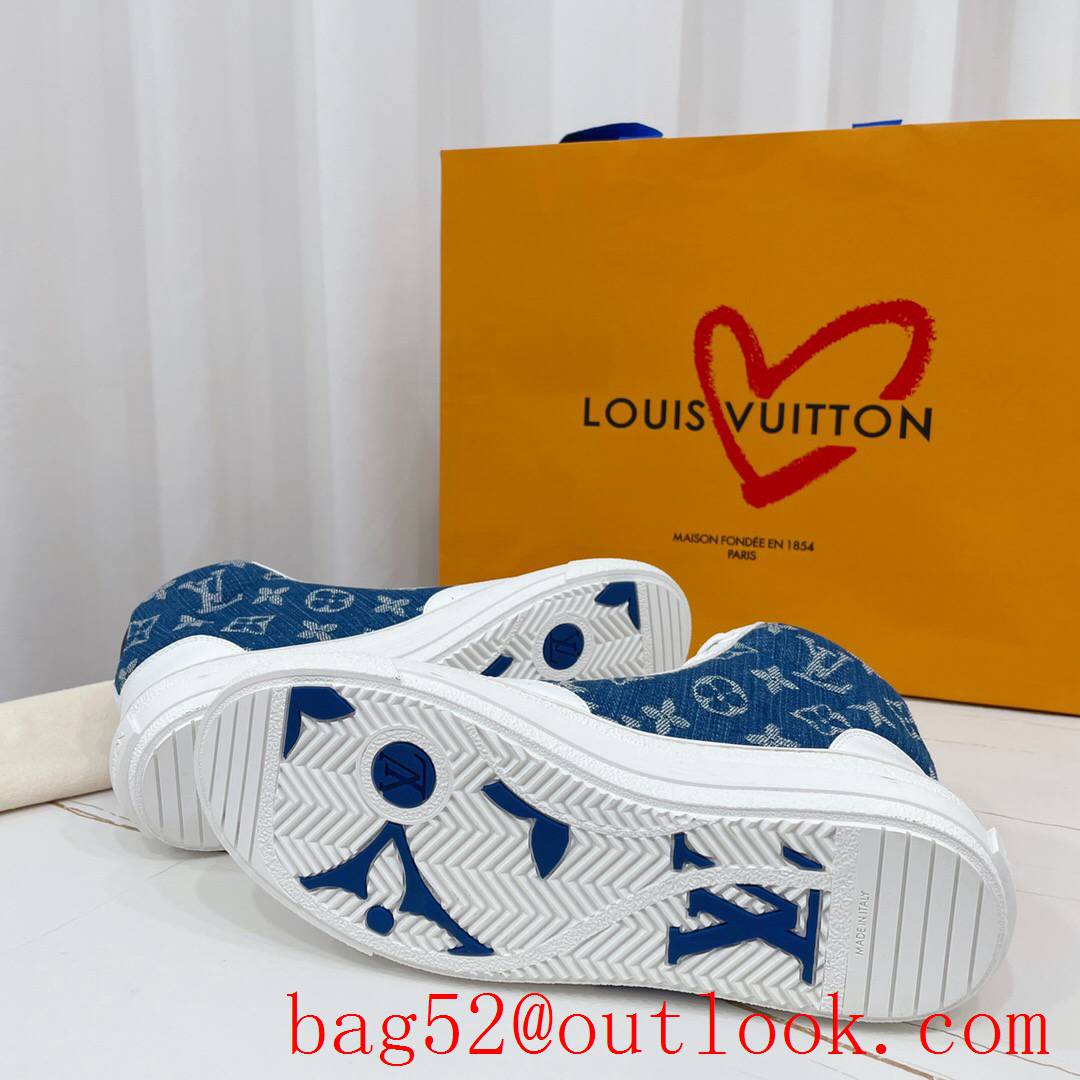 Louis Vuitton lv cream v canvas charlie sneaker shoes boot for men and women
