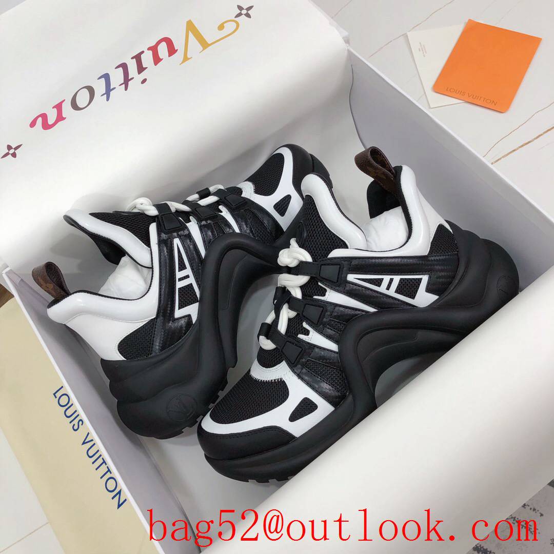 Louis Vuitton lv black v cream archlight sneaker shoes for women