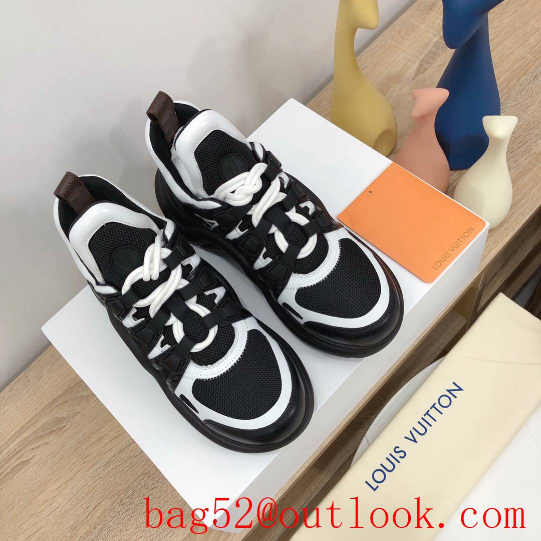 Louis Vuitton lv black v cream archlight sneaker shoes for women