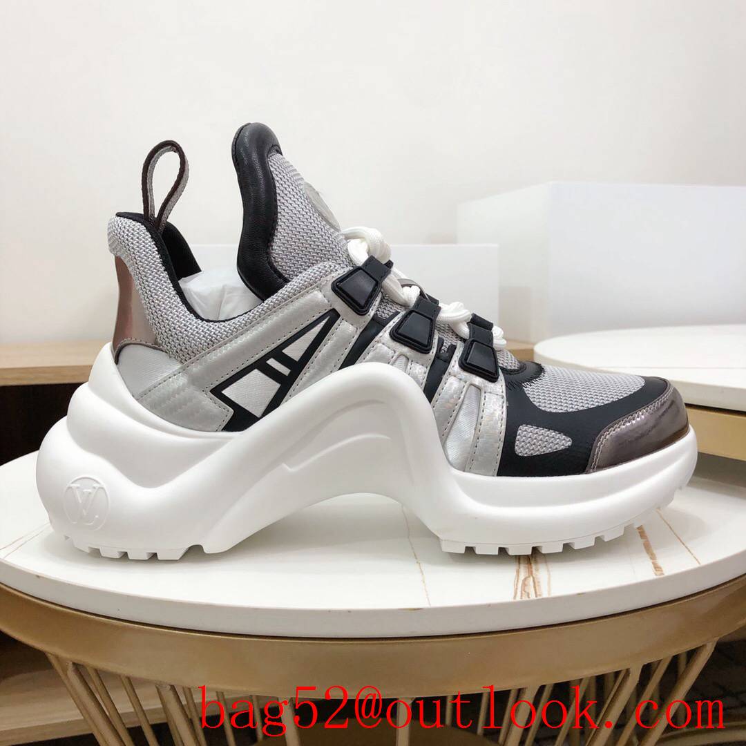 Louis Vuitton lv white v silver archlight sneaker shoes for women