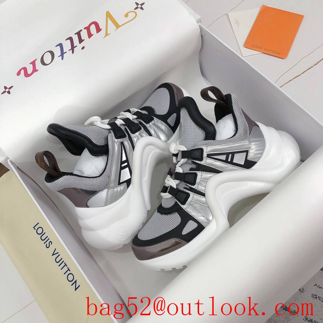 Louis Vuitton lv white v silver archlight sneaker shoes for women