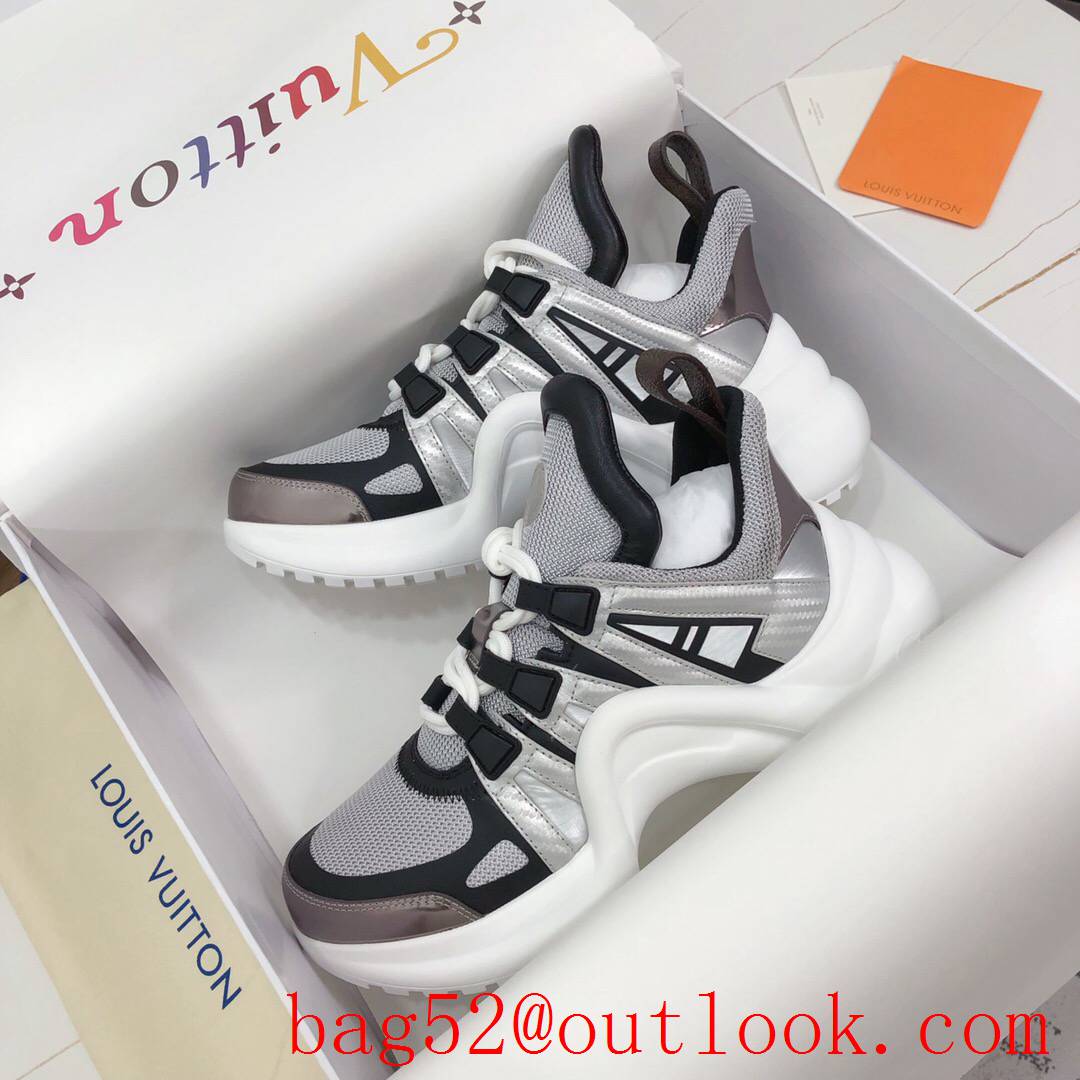 Louis Vuitton lv white v silver archlight sneaker shoes for women