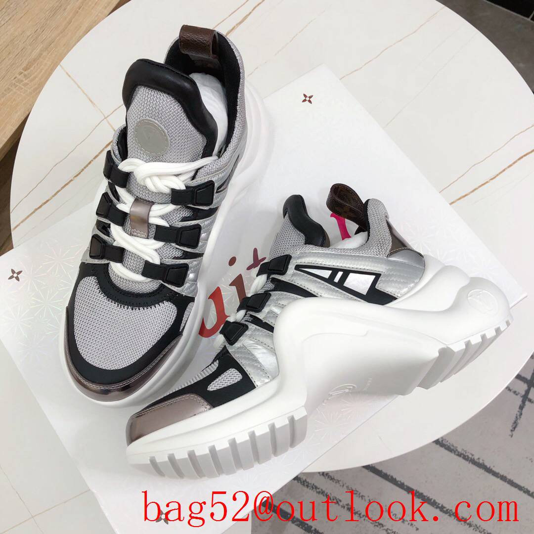 Louis Vuitton lv white v silver archlight sneaker shoes for women