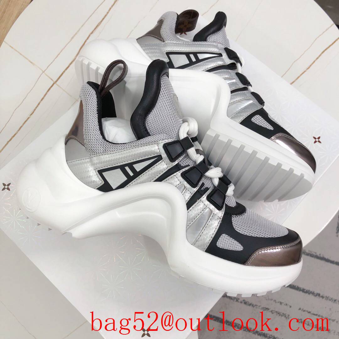 Louis Vuitton lv white v silver archlight sneaker shoes for women