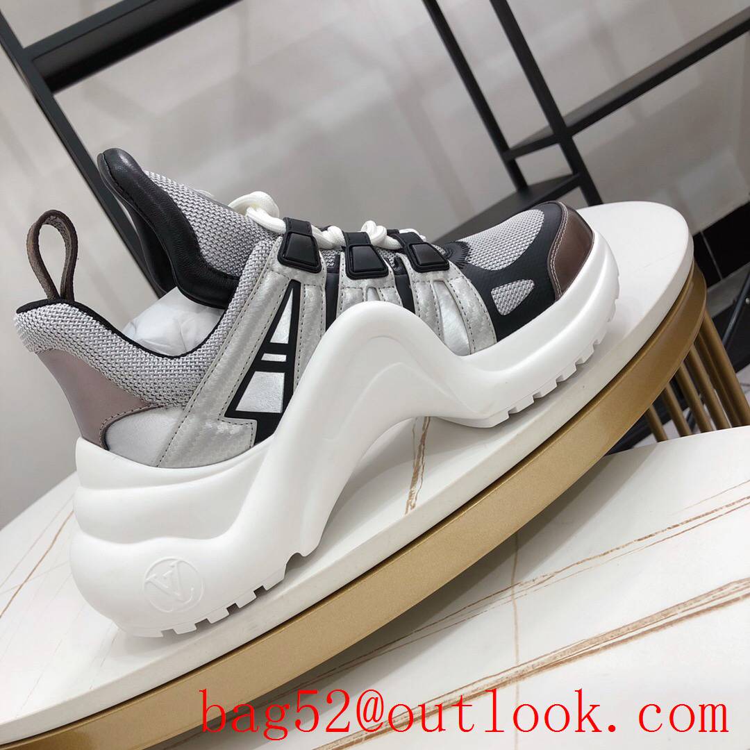 Louis Vuitton lv white v silver archlight sneaker shoes for women