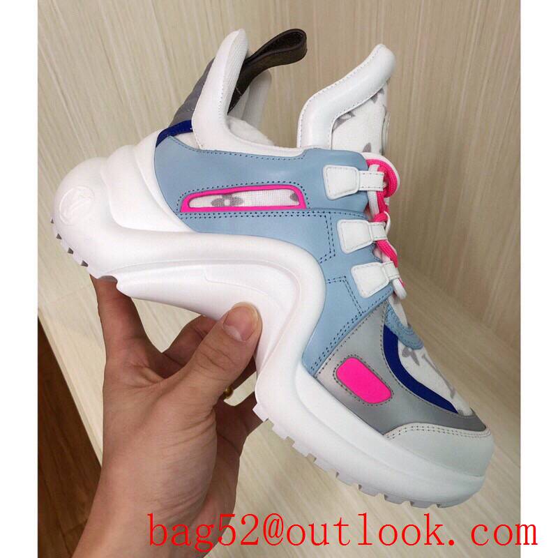 Louis Vuitton lv white v light blue archlight sneaker shoes for women
