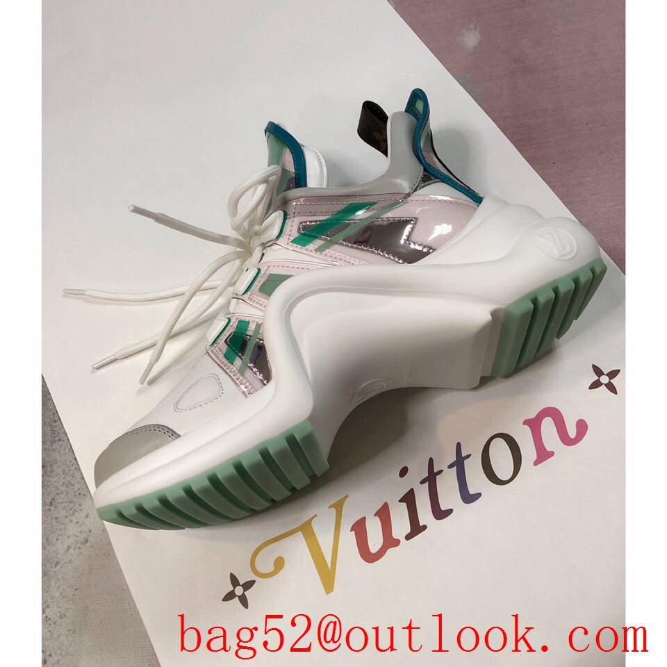 Louis Vuitton lv gray v green archlight sneaker shoes for women