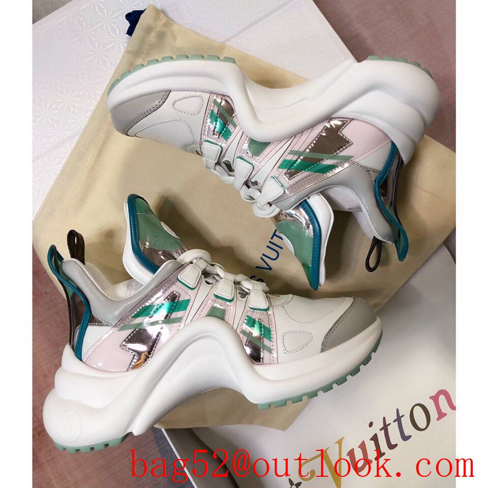 Louis Vuitton lv gray v green archlight sneaker shoes for women