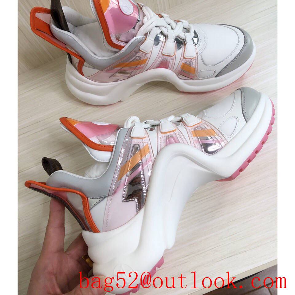 Louis Vuitton lv gray v rainbow archlight sneaker shoes for women