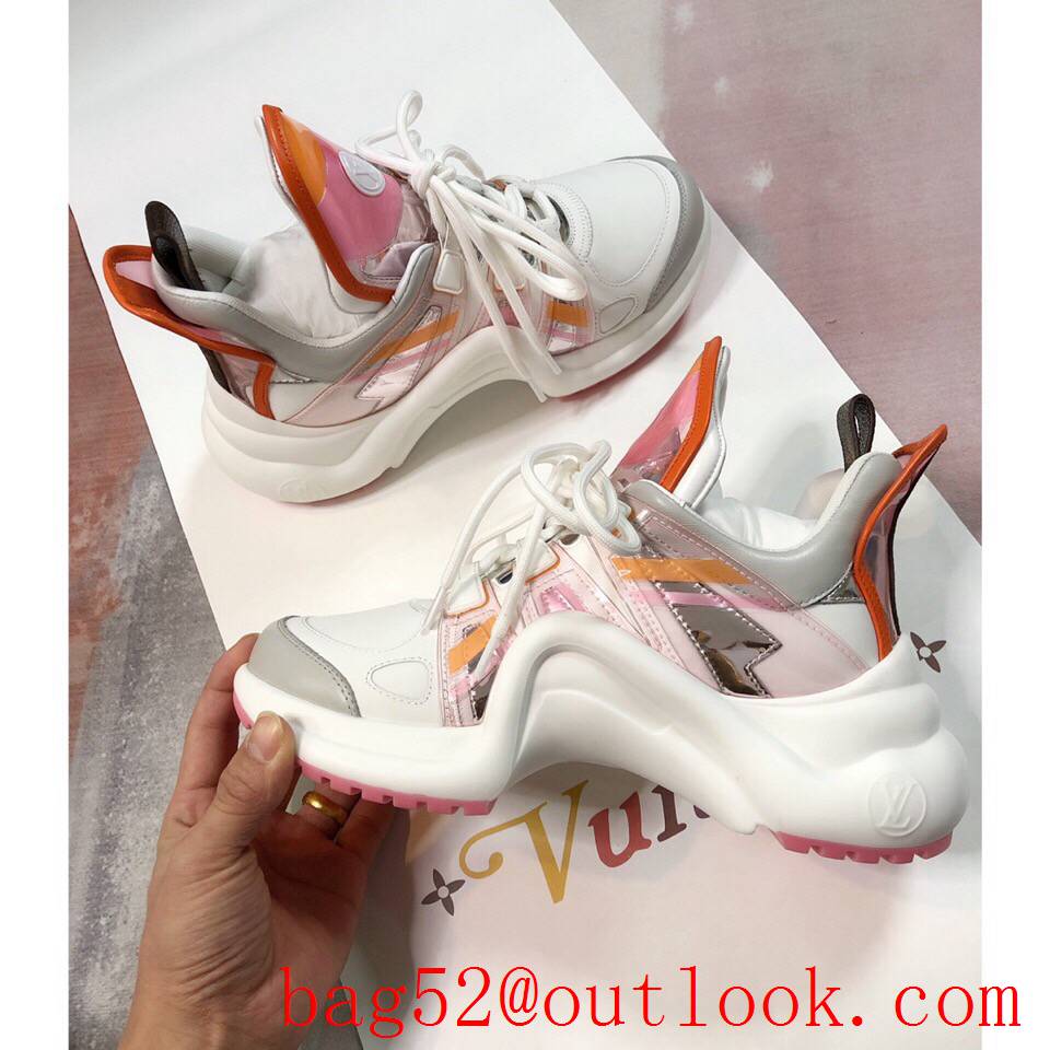 Louis Vuitton lv gray v rainbow archlight sneaker shoes for women