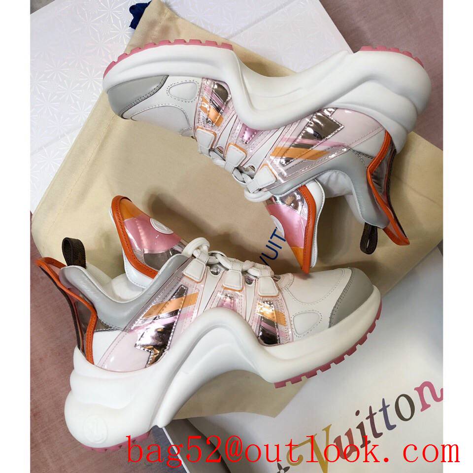 Louis Vuitton lv gray v rainbow archlight sneaker shoes for women