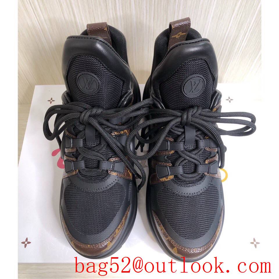 Louis Vuitton lv black v tri-tan archlight sneaker shoes for women