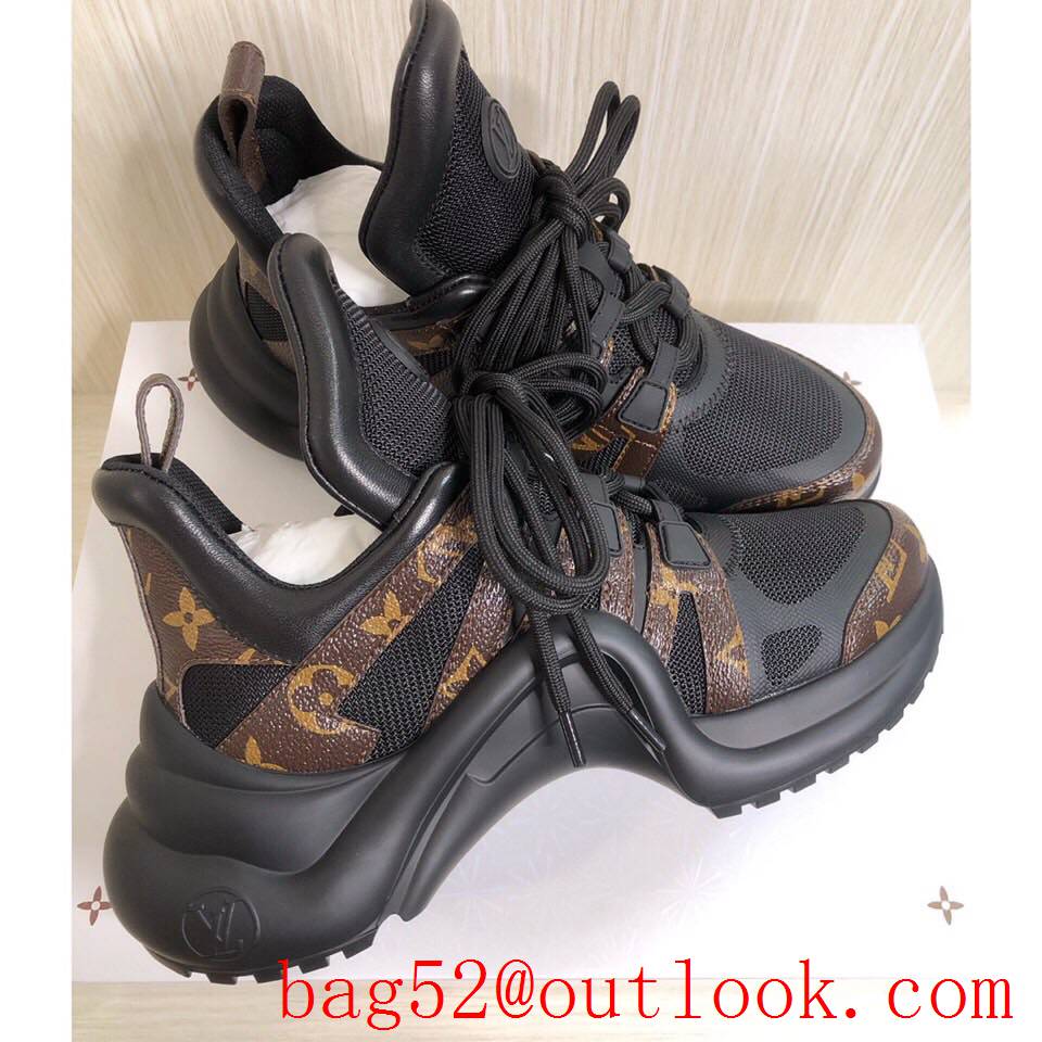Louis Vuitton lv black v tri-tan archlight sneaker shoes for women
