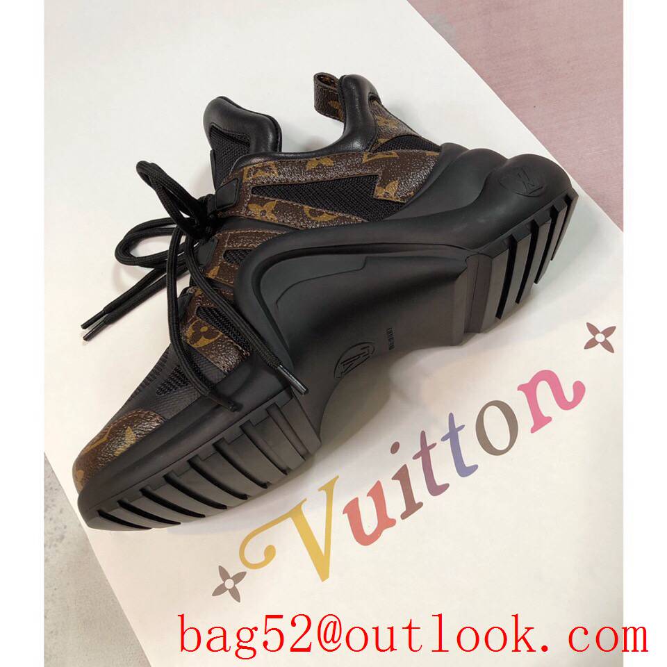 Louis Vuitton lv black v tri-tan archlight sneaker shoes for women