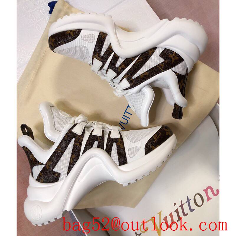 Louis Vuitton lv tri-gray v tan archlight sneaker shoes for women