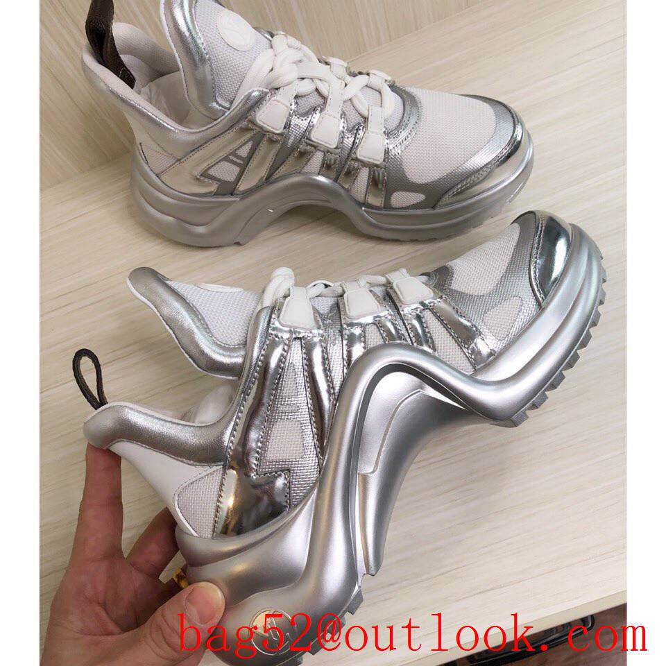 Louis Vuitton lv tri-silver archlight sneaker shoes for women