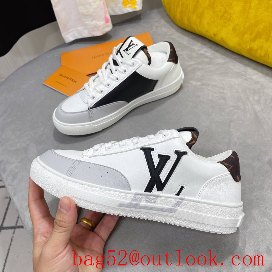Louis Vuitton lv cream v black charlie sneaker shoes for men and women