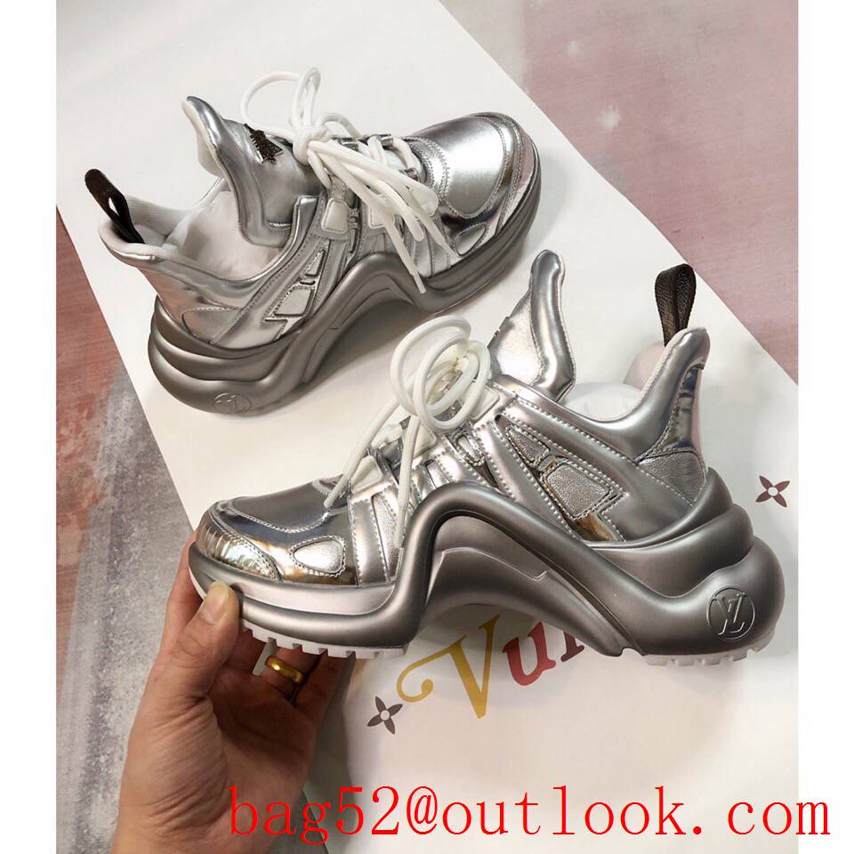 Louis Vuitton lv silver archlight sneaker shoes for women