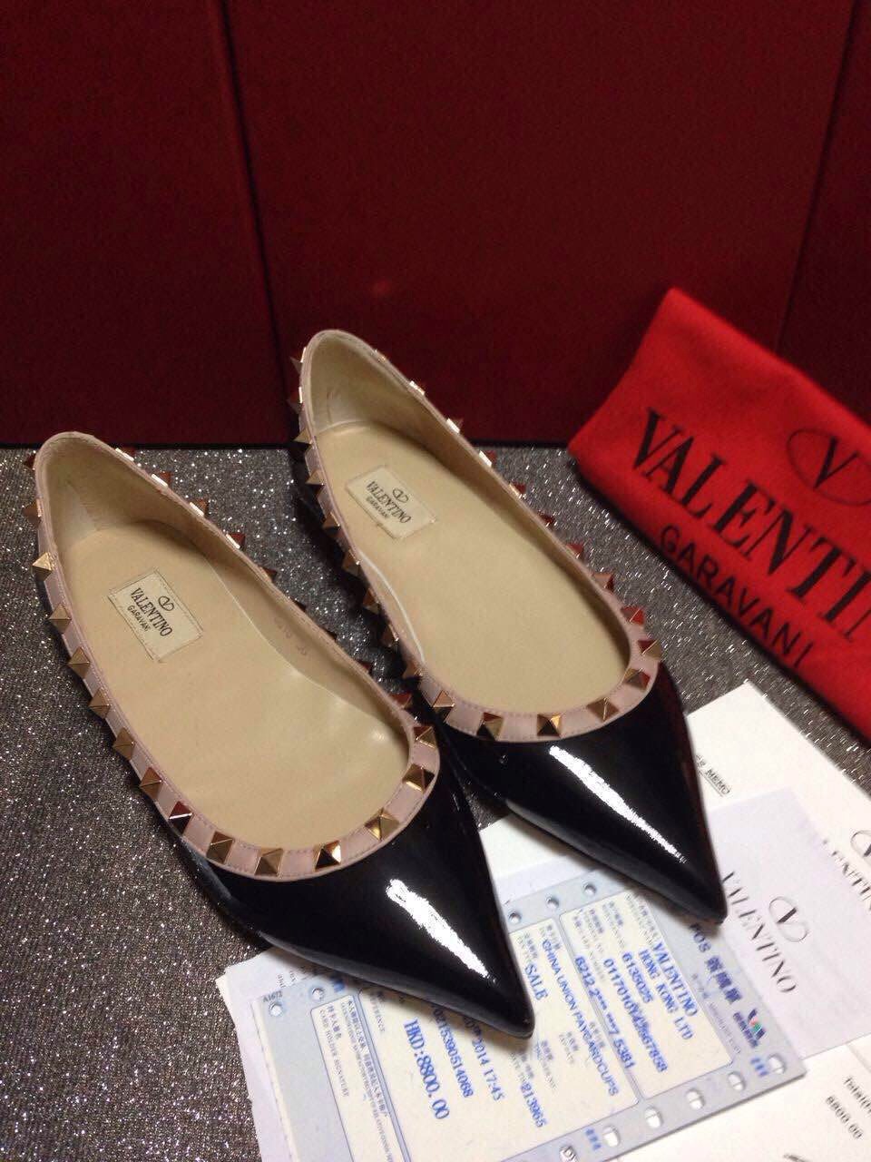 valentino paint sandals flats stud shoes