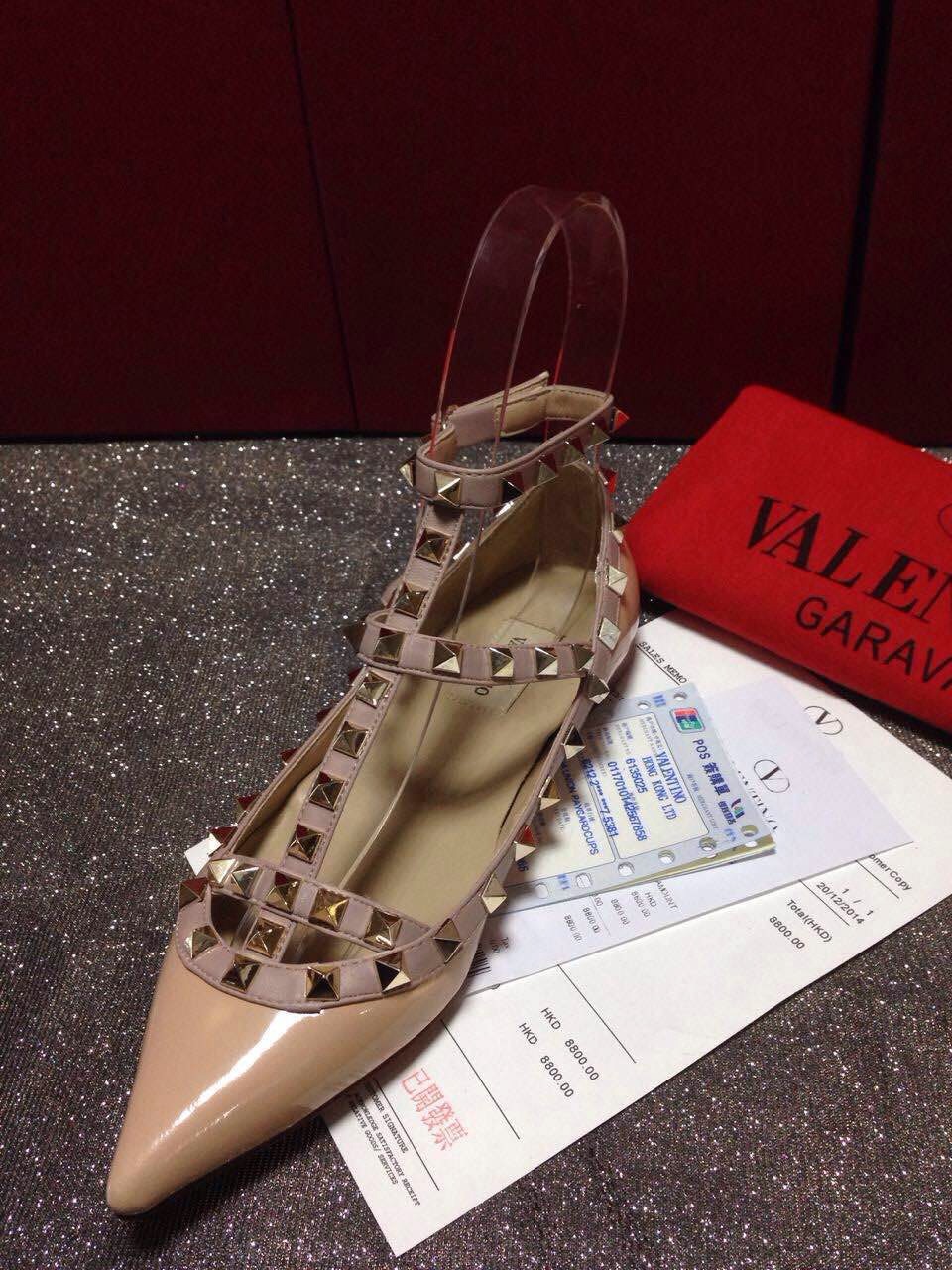 valentino sandals flats stud paint shoes