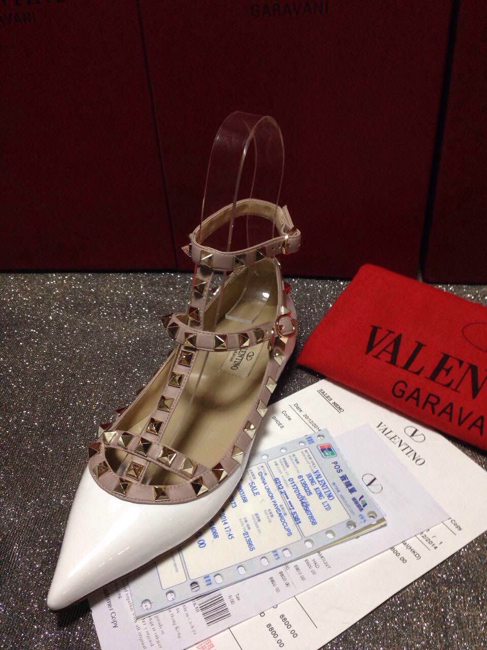 valentino sandals flats stud paint shoes