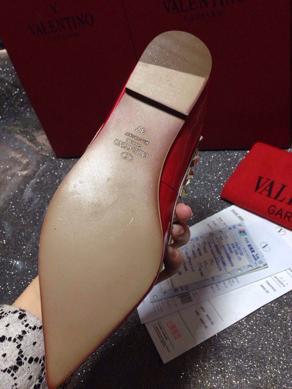 valentino sandals flats stud paint shoes