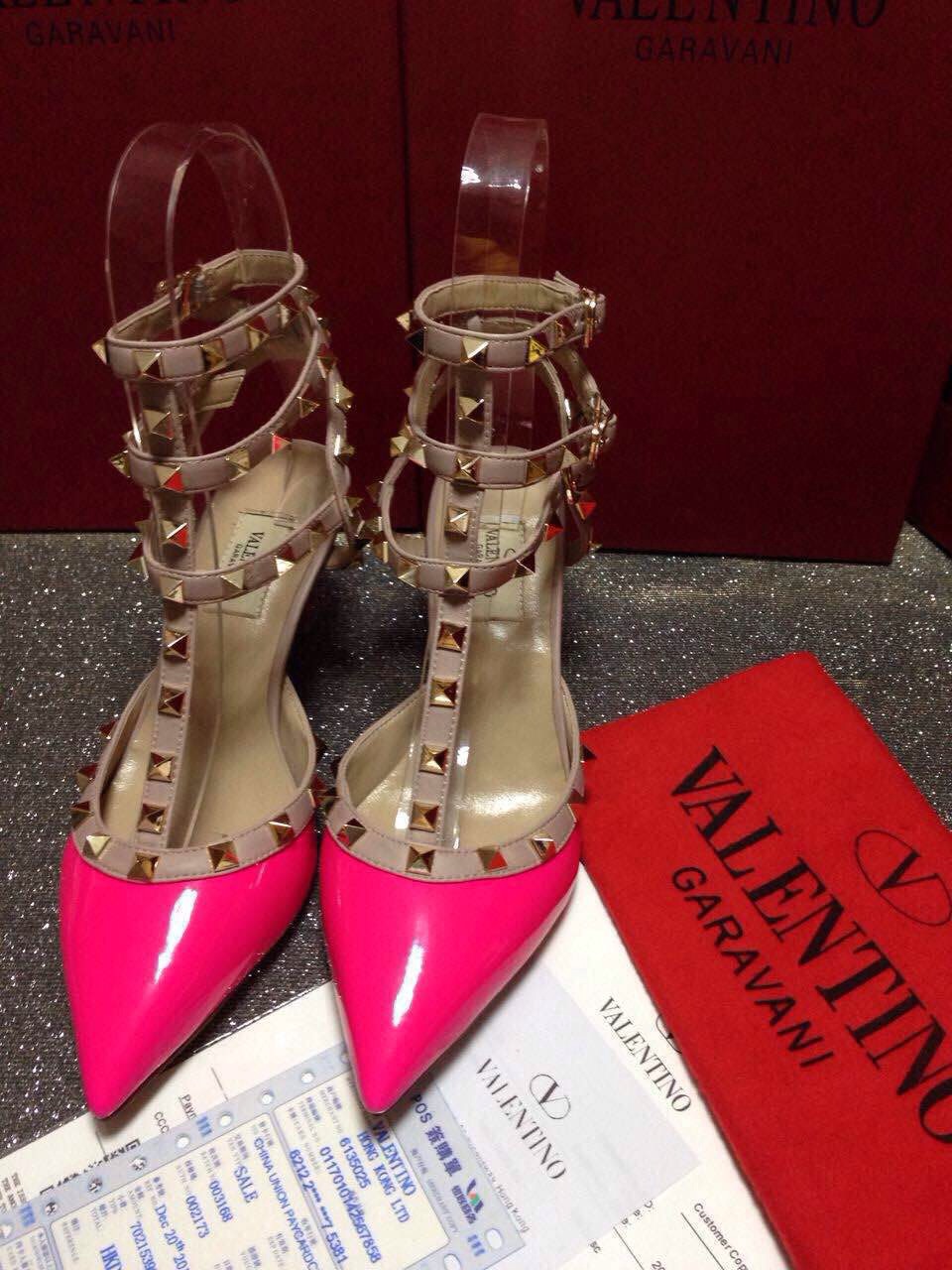 valentino sandals paint heels stud shoes