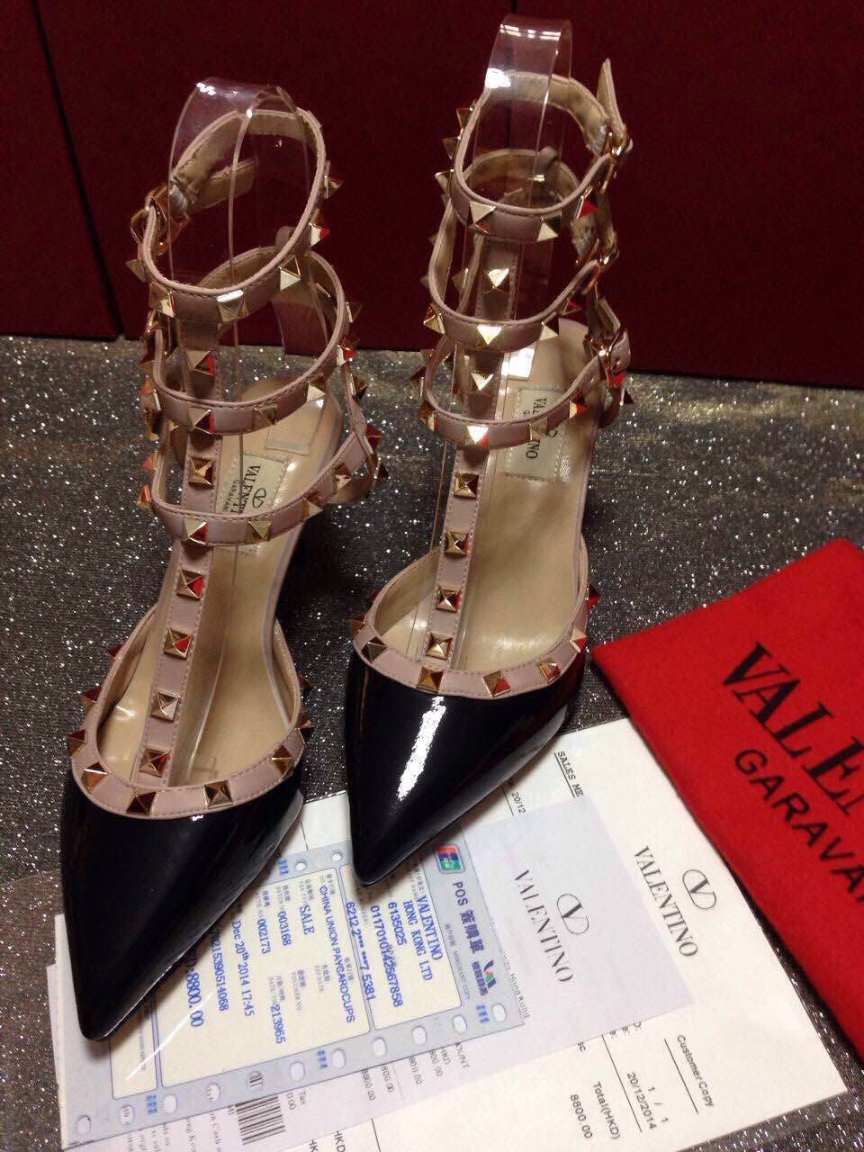 valentino sandals paint heels stud shoes