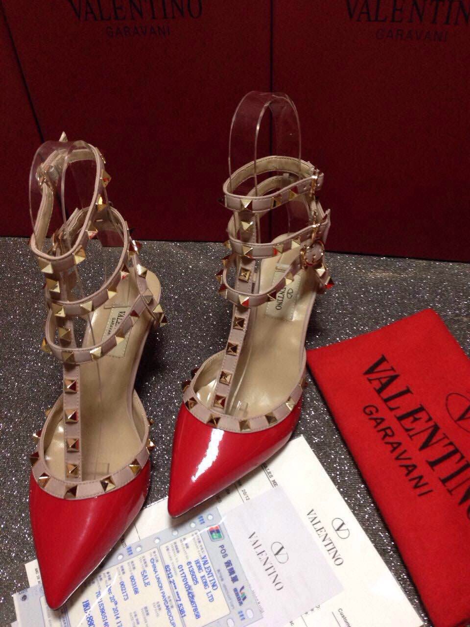 valentino sandals paint heels stud shoes