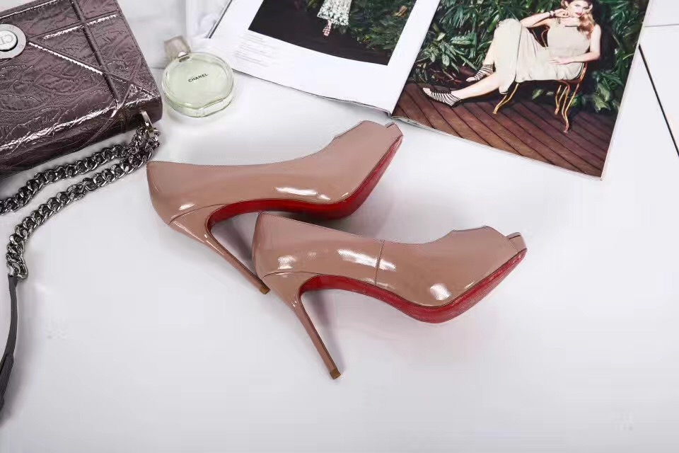 Christian Louboutin CL heels nude 10cm sandals red soled shoes