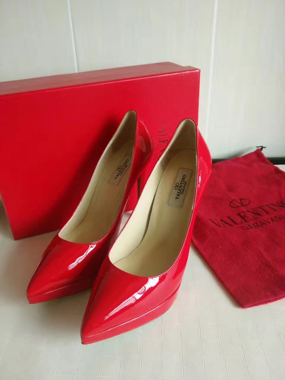 valentino 12cm heels red sandals paint shoes