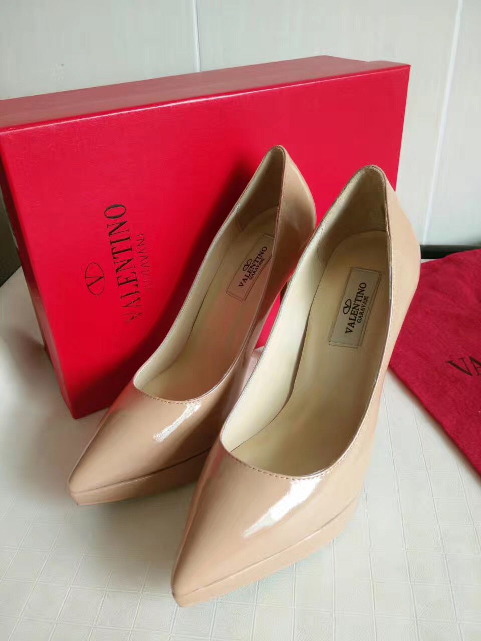 valentino 12cm heels nude sandals paint shoes