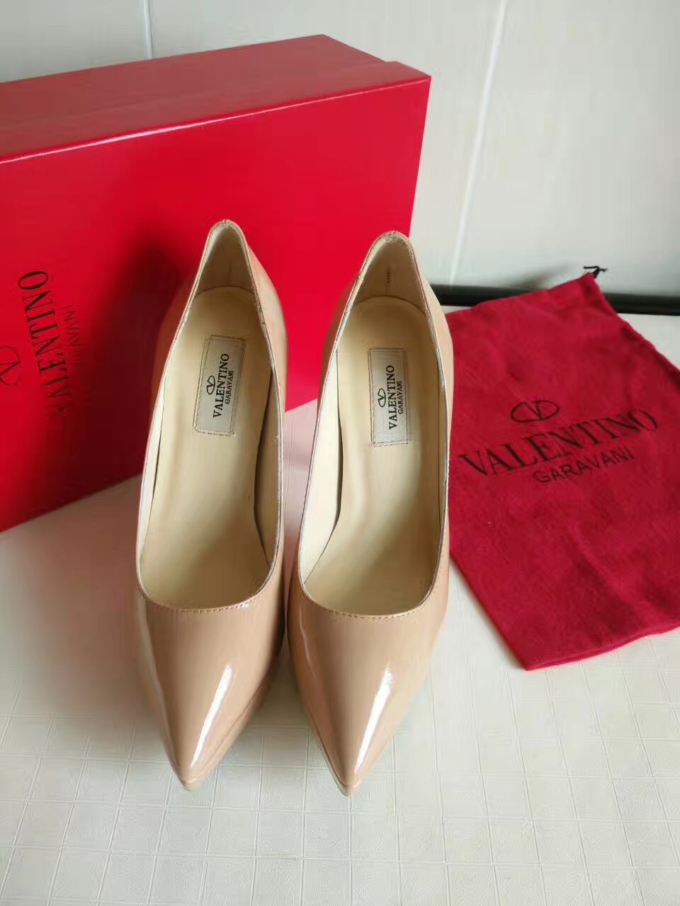 valentino 12cm heels nude sandals paint shoes