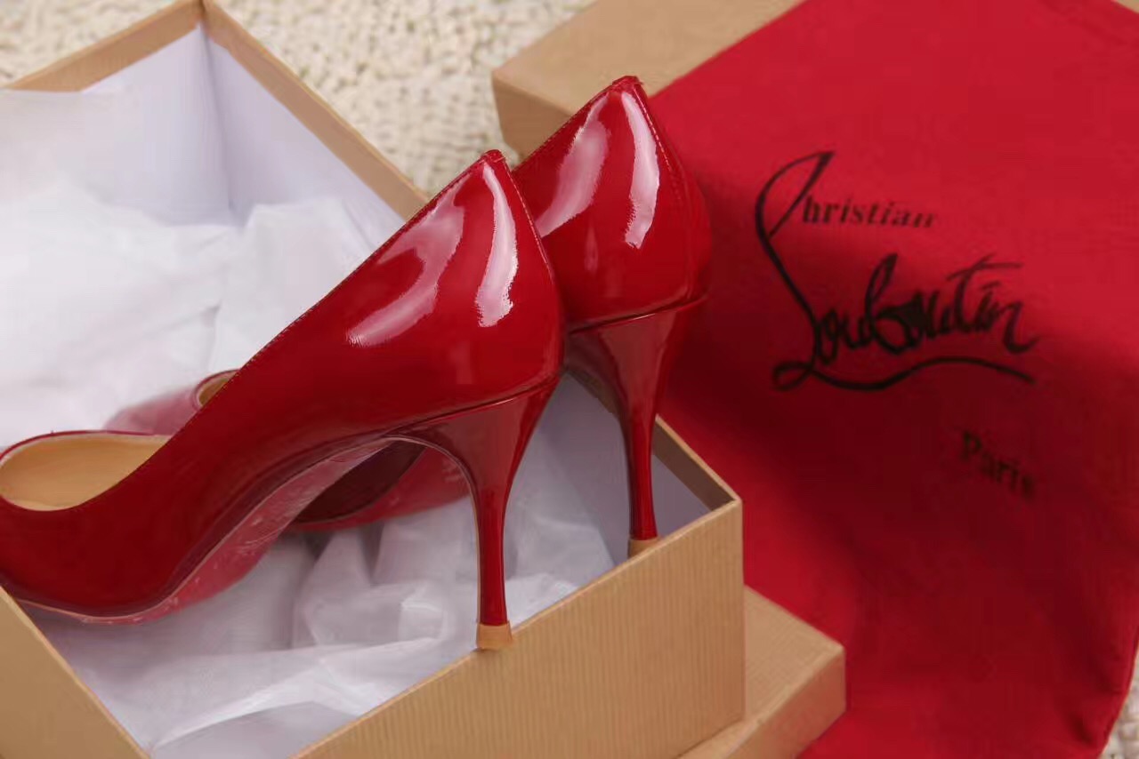 Christian Louboutin 7cm red heels sandals soled shoes