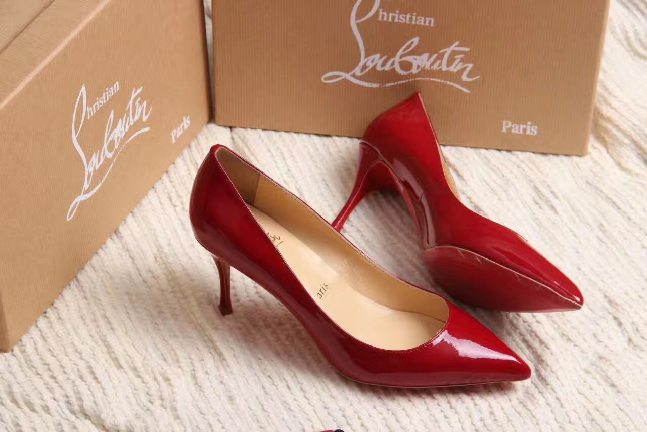 Christian Louboutin 7cm red heels sandals soled shoes