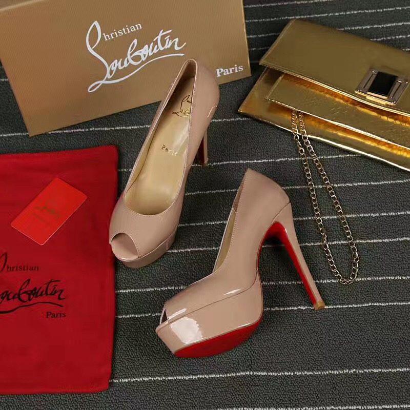 Christian Louboutin CL soled paint red 13cm heels sandals shoes