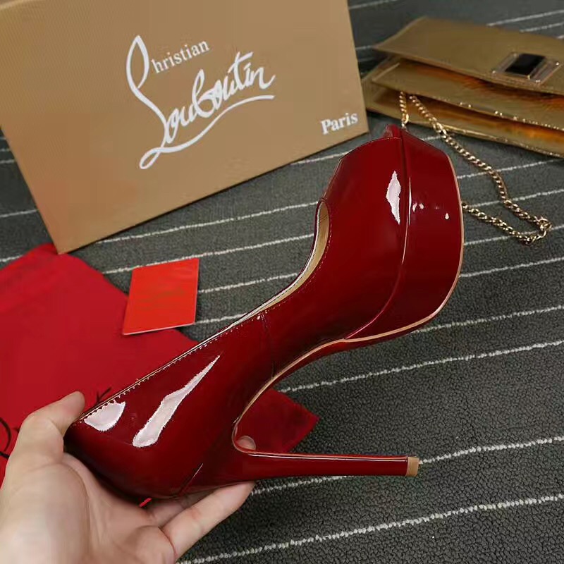 Christian Louboutin CL heels wine 13cm sandals shoes
